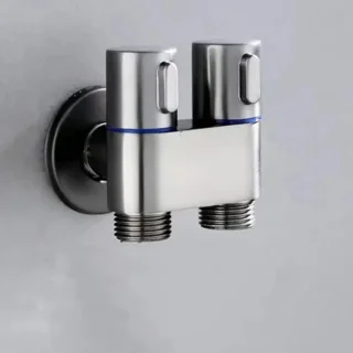 شیر پیسوار دو قلو برنجی سایز 1/2x1/2 وارداتی